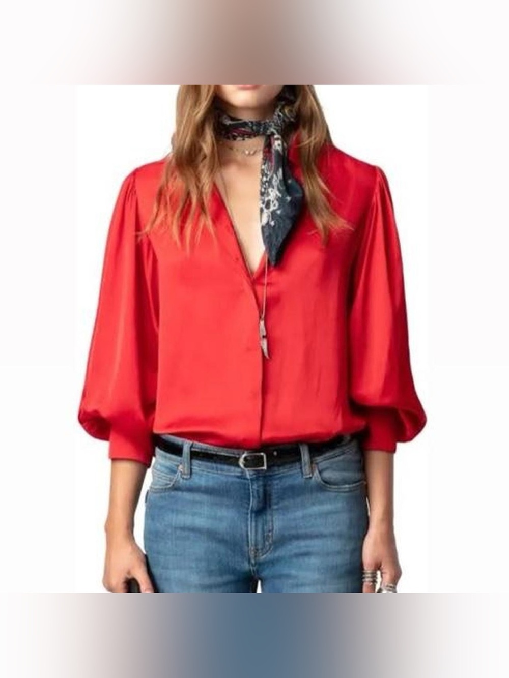 NWT Zadig & Voltaire Trent Satin Top